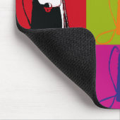 Pop-Kunst-Schulter-Geldbeutel Mousepad (Ecke)