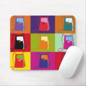 Pop-Kunst-Schulter-Geldbeutel Mousepad (Mit Mouse)