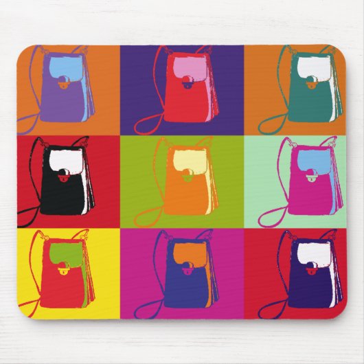 Pop-Kunst-Schulter-Geldbeutel Mousepad (Vorne)