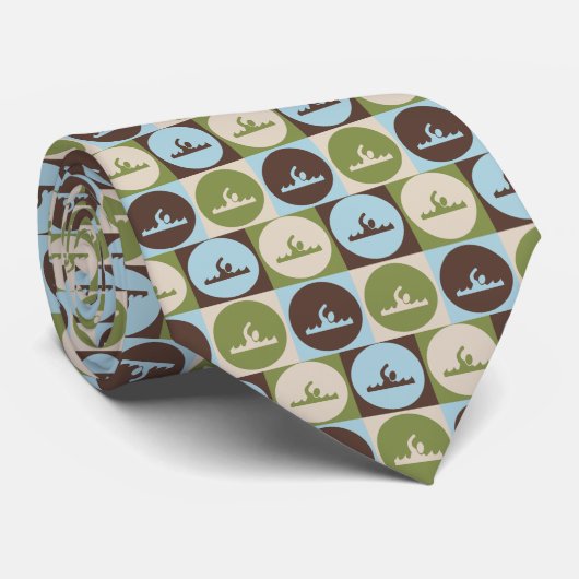 Pop-Kunst-Schwimmen Krawatte (Gerollt)