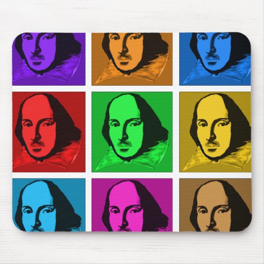 Pop-Kunst Shakespeare Mousepad (Vorne)
