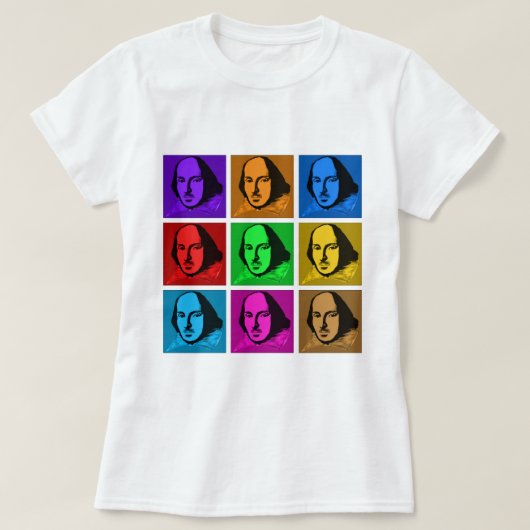 Pop-Kunst Shakespeare T-Shirt (Design vorne)