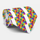 Pop-Kunst-Skifahren Krawatte (Gerollt)