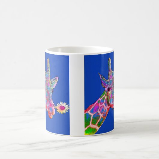 Pop-Kunst-Sonnenblume-Giraffe Kaffeetasse (Mittel)