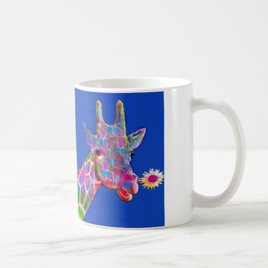 Pop-Kunst-Sonnenblume-Giraffe Kaffeetasse (Rechts)