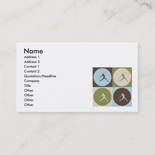 Pop-Kunst-Speer Visitenkarte (Vorderseite)