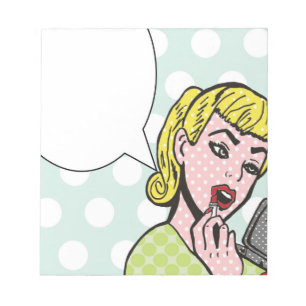 Pop-Kunst-Sprache-Blasen-Notizblock Notizblock