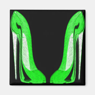 Pop-Kunst-Stilett beschuht Magneten Magnet