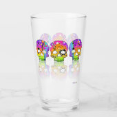 Pop-Kunst-Tag der toten Schädel Glas (Rückseite)