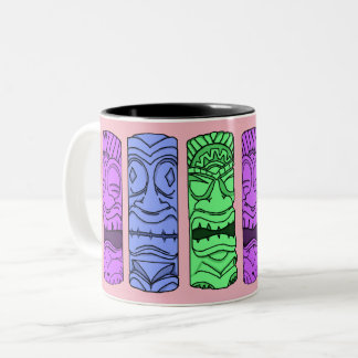 Pop-Kunst Tiki HauptTasse Zweifarbige Tasse