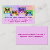 Pop-Kunst-Tom-Katzen-Geschäfts-Karte Visitenkarte (Vorne/Hinten)