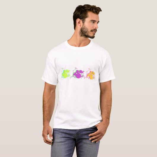 Pop-Kunst trommelt T - Shirt (Vorne ganz)