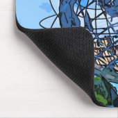 Pop-Kunst Unisphere Mousepad (Ecke)