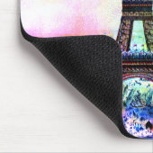 Pop-Kunst-Vintager Eiffel-Turm Mousepad (Ecke)