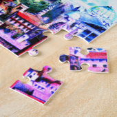 Pop-Kunst-Vintager Eiffel-Turm Puzzle (Seite)