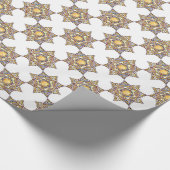 Pop-Kunst-Weihnachtsstern Geschenkpapier (Ecke)