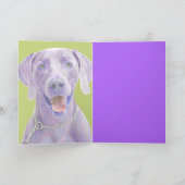 Pop-Kunst Weimaraner Karte (Innenseite)