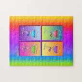 Pop-Kunst WEIN-PUZZLESPIEL - Puzzle (Horizontal)