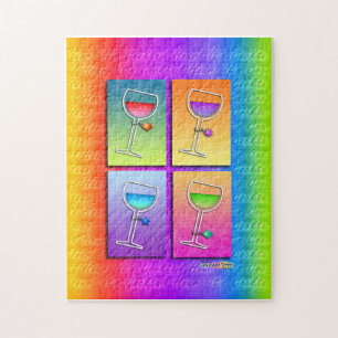 Pop-Kunst WEIN-PUZZLESPIEL - Puzzle