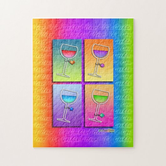 Pop-Kunst WEIN-PUZZLESPIEL - Puzzle (Vertikal)