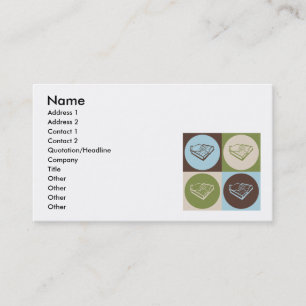 Pop-Kunst, welche die Person mit Sehstörungen Visitenkarte