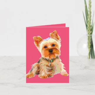 Pop-Kunst Yorkie Karte