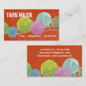 Pop-Kunstbälle aus Strickfaser Visitenkarte (Vorne/Hinten)