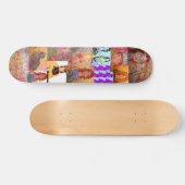Pop-Kunstcollage (Musik und Portraits) Skateboard (Horizontal)