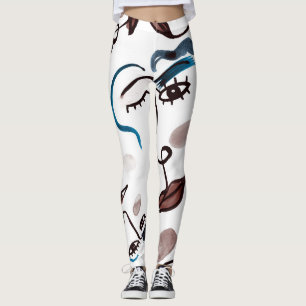 Pop-Kunstgegenstände: abstrakte Aquarellbilder. Leggings