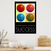 Pop Kunstgeschichte Motivierend Basketball Stilvol Poster (Küche)