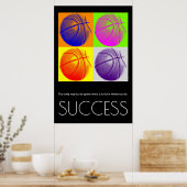 Pop Kunstgeschichte Motivierend Basketball Trendy Poster (Küche)