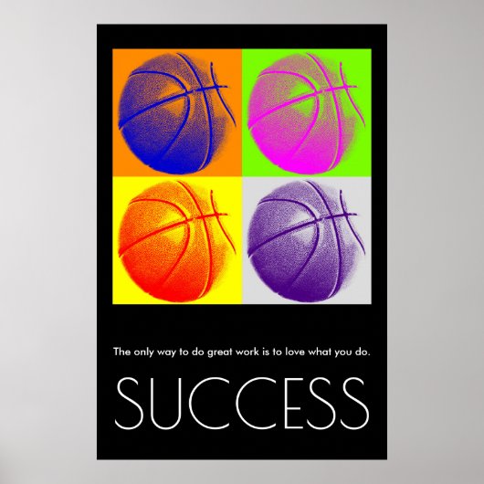 Pop Kunstgeschichte Motivierend Basketball Trendy Poster (Vorne)