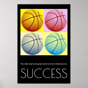 Pop Kunstgeschichte Motivierend Basketball Trendy Poster