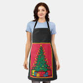 Pop Kunstgestaltung eines Weihnachtsbaumes mit Prä Schürze (Getragen)