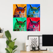 Pop-Kunstkauz Poster (Heimbüro)