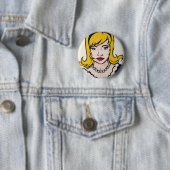 Pop-Kunstknopf von Frauen Button (Beispiel)