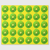 Pop kunstkunst helle Kiwfrucht Original Aquarell Geschenkpapier (Flach)