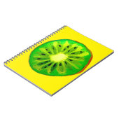 Pop kunstkunst helle Kiwfrucht Original Aquarell Notizblock (Linke Seite)