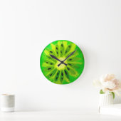 Pop kunstkunst helle Kiwfrucht Original Aquarell Runde Wanduhr (Zuhause)