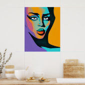 Pop Künstlerische Abstrakte Kunstwerke Vibrany Lad Poster (Küche)