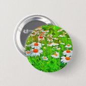 Pop Kunstlichter und farbenfrohe Art Daisies v1 z Button (Vorne & Hinten)