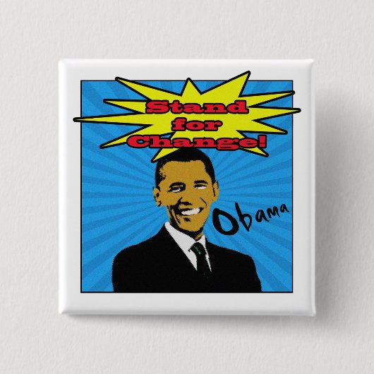 Pop-Kunstobama-Knopf Button (Vorderseite)