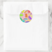 POP-KUNSTPOPSICLES RUNDER AUFKLEBER (Tasche)