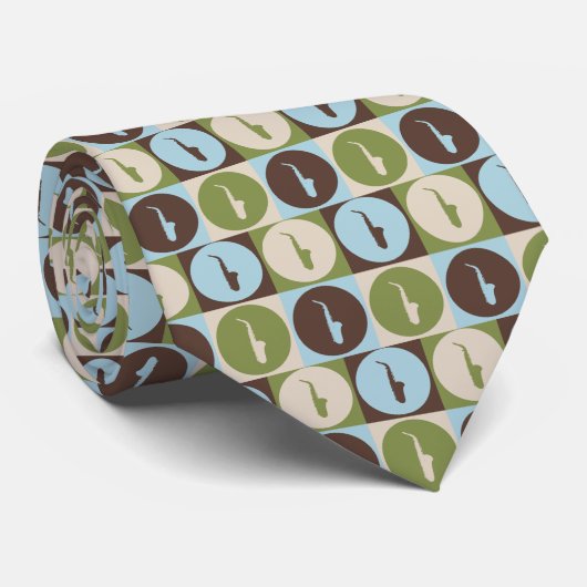 Pop-KunstSaxophone Krawatte (Gerollt)