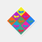 Pop-Kunstschuhe Serviette (Ecke)