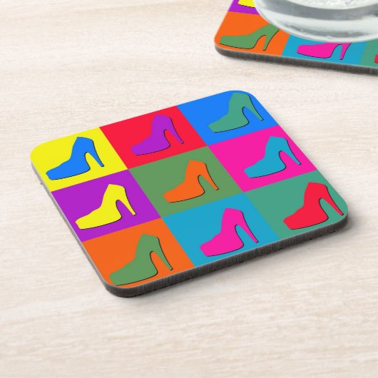 Pop-Kunstschuhe Untersetzer (Linke Seite)