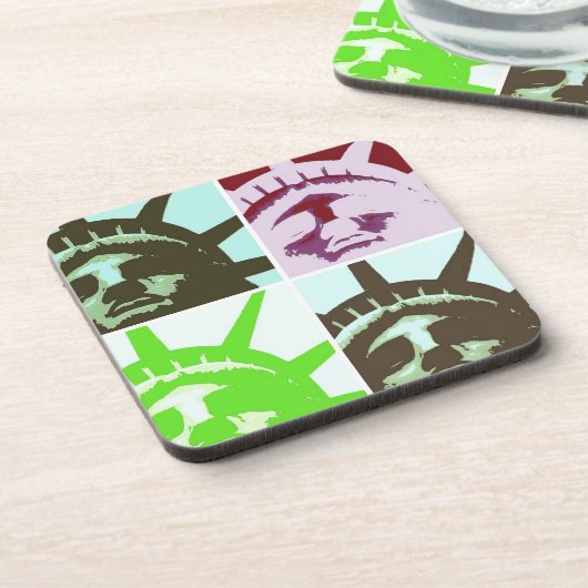 Pop Kunststatue Nah Up Untersetzer (Linke Seite)