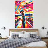 Pop Kunstvision des Schreins Leinwanddruck (Insitu (Schlafzimmer))