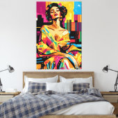 Pop Kunstvision von Adele Bloch-Bauer Leinwanddruck (Insitu (Schlafzimmer))