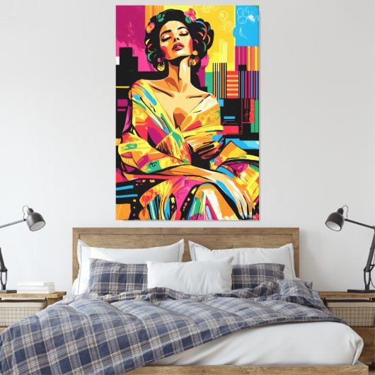 Pop Kunstvision von Adele Bloch-Bauer Leinwanddruck (Insitu (Schlafzimmer))